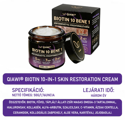 🍁QIAWI® Biotin 10 az 1-ben bőrregeneráló krém – Magyarországon készült és Magyarországról szállítva – Utolsó napi akció: 75% KEDVEZMÉNY